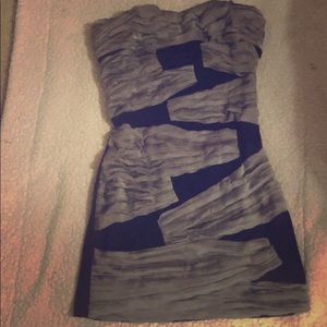 Strapless dress black/gray. Like new ! Never worn.